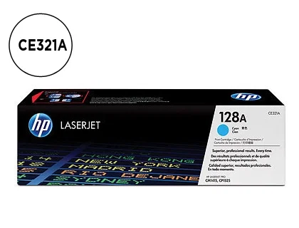 HP Cartucho de tóner original LaserJet 128A cian CE321A HP Cartucho de tóner original LaserJet 128A cian CE321A