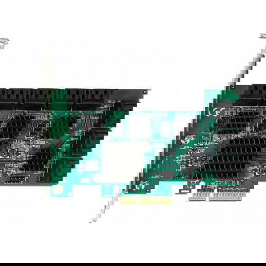 DeLOCK Tarjeta Controladora SATA PCIe x4 de 16 Puertos Internos, 6 Gbit/s, para PC, Compatible con Windows 10/8.1 y Linux