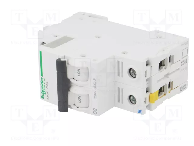 SCHNEIDER ELECTRIC Interruptor magnetotérmico iC60N 2A 1+N 6kA