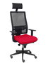 PIQUERAS Y CRESPO Silla Horna con Mecanismo Sincro, Asiento Rojo y Respaldo Negro