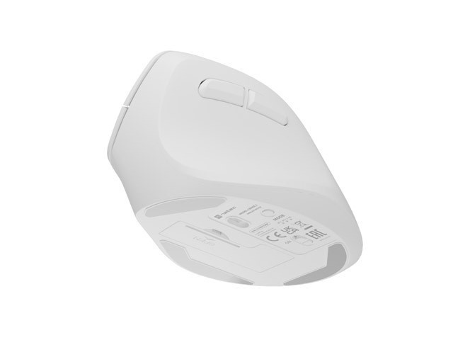 Natec Crake 2 Ratón Inalámbrico Vertical Óptico 2400 DPI 6 Botones Bluetooth 5.2 2.4 GHz Blanco