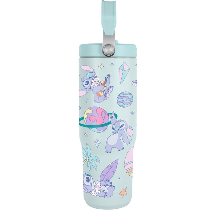 PYRAMID Vaso Termo Stitch Disney 880ml, Capacidad 880 ml, Térmico, Acabado Metálico, Incluye Tapa