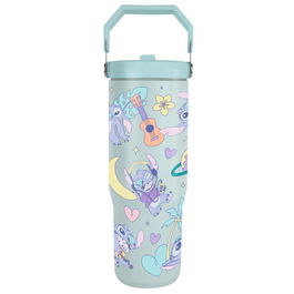 PYRAMID Vaso Termo Stitch Disney 880ml, Capacidad 880 ml, Térmico, Acabado Metálico, Incluye Tapa