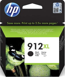 HP Cartucho de tinta original 912XL Negro 3YL84AE