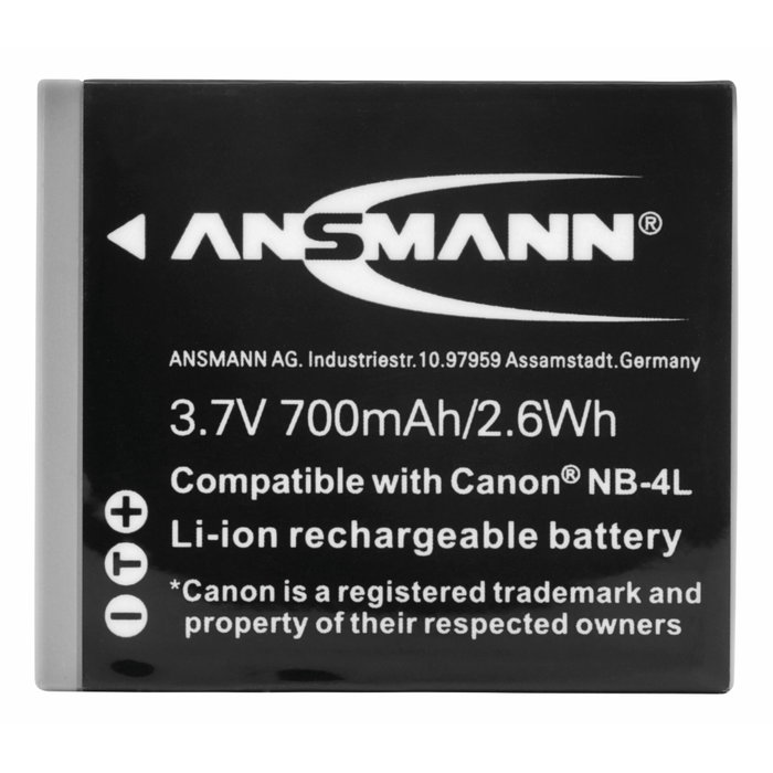 Ansmann A-Can NB-4L 3,7 V 700 mAh Ansmann A-Can NB-4L 3,7 V 700 mAh