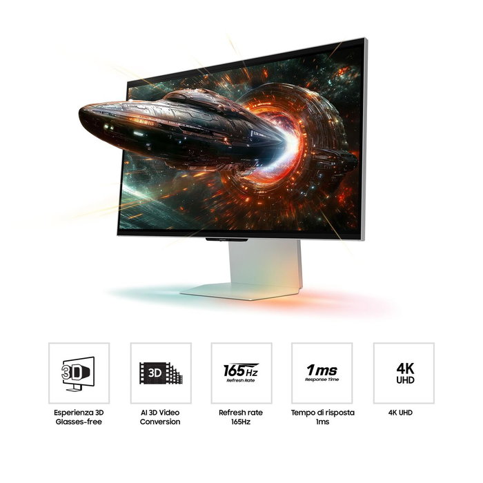 Samsung Odyssey 3D G9 LS27FG900XUXEN 27 pulgadas 4K 165Hz Plata