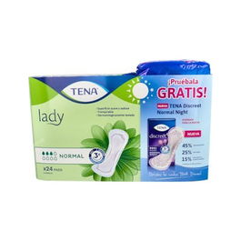 TENA Lady Duo Normal+Discreet Normal Night 24+10 Un