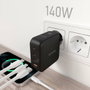 Aisens Cargador GaN 140W 2xUSB-C PD3.1 y 1xUSB-A Negro