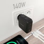 Aisens Cargador GaN 140W 2xUSB-C PD3.1 y 1xUSB-A Negro