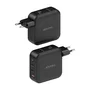 AISENS Cargador GaN 140W con 2x USB-C y 1x USB-A, Negro