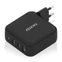 AISENS Cargador GaN 140W con 2x USB-C y 1x USB-A, Negro