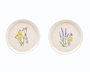 DKD Home Decor Platos de Porcelana Flower 24 Flores Multicolor