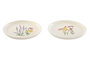 DKD Home Decor Platos de Porcelana Flower 24 Flores Multicolor