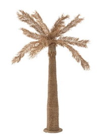 DKD Home Decor Decoración de Palmera Natural en Fibra y Metal