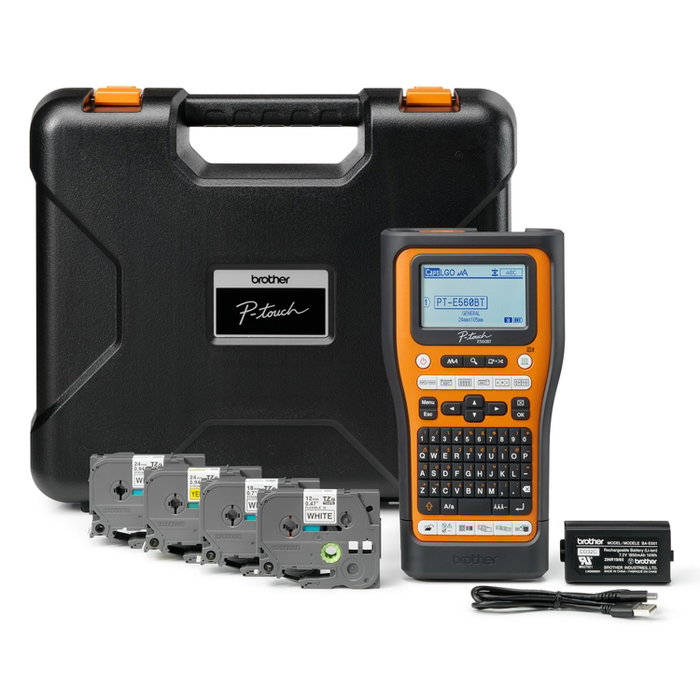 Brother P-Touch E560BTSP Rotuladora Profesional con Bluetooth y Kit de Cintas