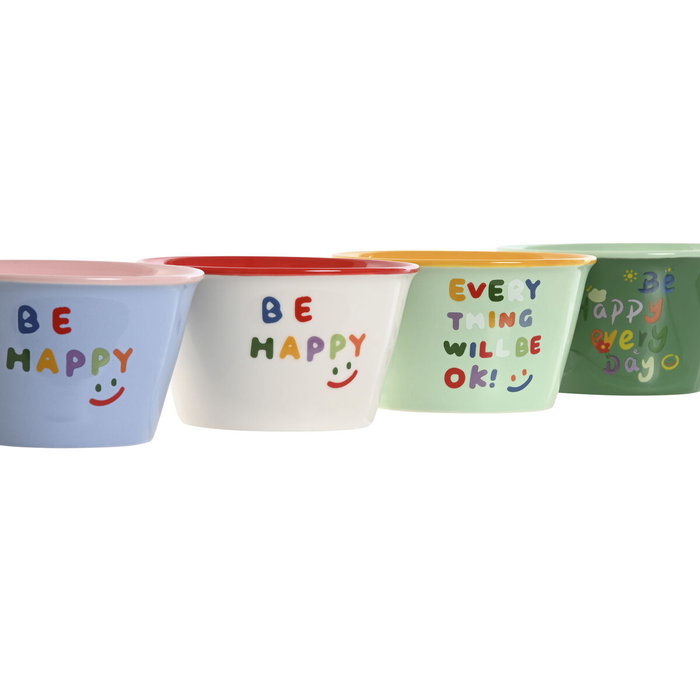 DKD Home Decor Set de 4 Cuencos de Aperitivo Summer Multicolor