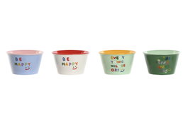 DKD Home Decor Set de 4 Cuencos de Aperitivo Summer Multicolor