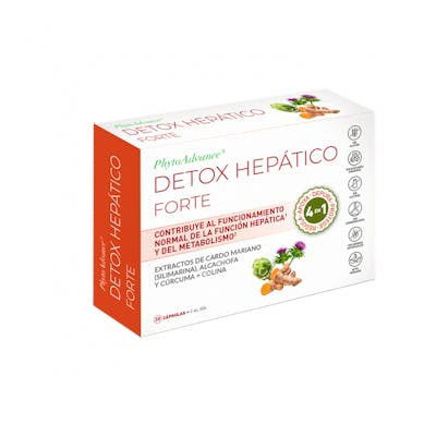 Phytoadvance Detox Hepatico Forte 30 Cápsulas | Colina, Cardo Mariano y Cúrcuma para el Mantenimiento Hepático | Alta Biodisponibilidad