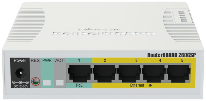 MikroTik RB260GSP Switch SOHO con 5 puertos Ethernet y 1 puerto SFP