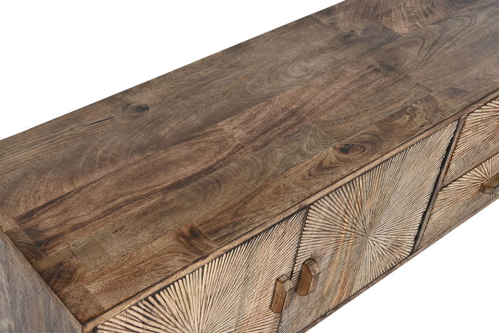 DKD Home Decor Mueble TV Amintalla Moderno Mango Natural 180 x 34.5 x 54 cm