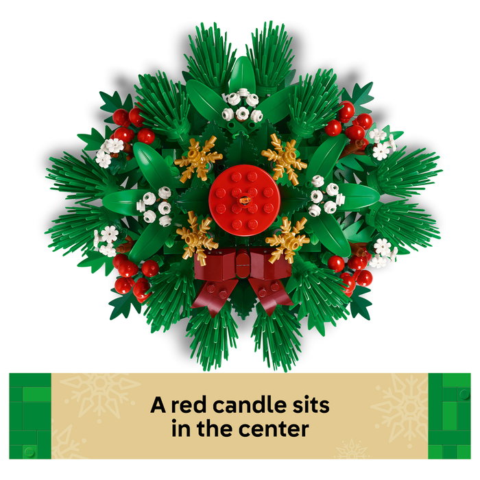 LEGO 40743 Iconic Weihnachtsgesteck Centro de Mesa Navideño Set Construcción 433 Piezas 12 Años
