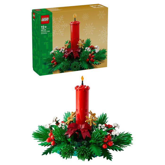 LEGO 40743 Iconic Weihnachtsgesteck Centro de Mesa Navideño Set Construcción 433 Piezas 12 Años