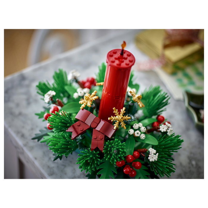 LEGO 40743 Iconic Weihnachtsgesteck Centro de Mesa Navideño Set Construcción 433 Piezas 12 Años