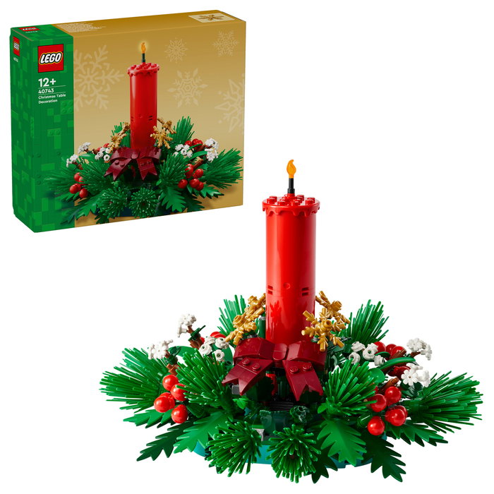 LEGO 40743 Iconic Weihnachtsgesteck Centro de Mesa Navideño Set Construcción 433 Piezas 12 Años