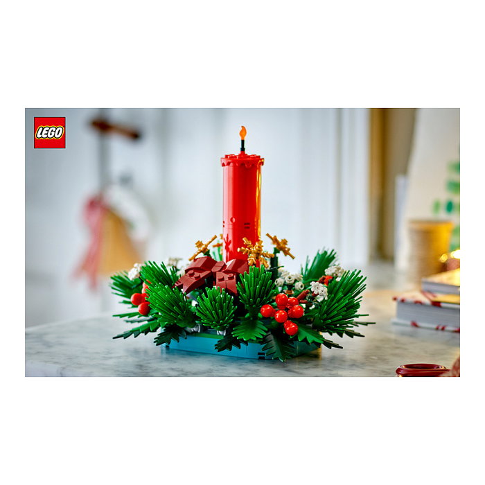 LEGO 40743 Iconic Weihnachtsgesteck Centro de Mesa Navideño Set Construcción 433 Piezas 12 Años
