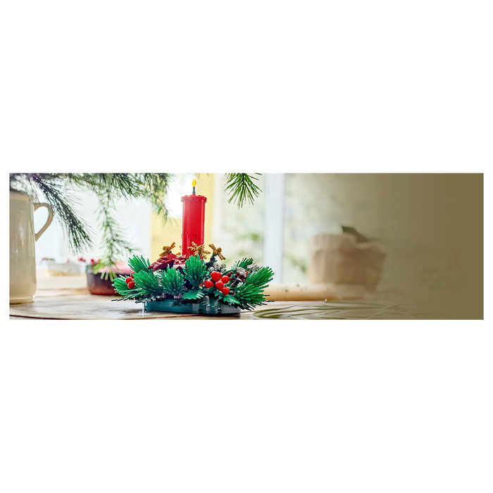 LEGO 40743 Iconic Weihnachtsgesteck Centro de Mesa Navideño Set Construcción 433 Piezas 12 Años