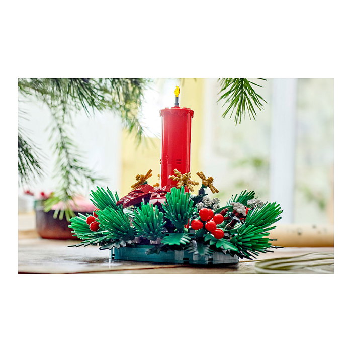 LEGO 40743 Iconic Weihnachtsgesteck Centro de Mesa Navideño Set Construcción 433 Piezas 12 Años