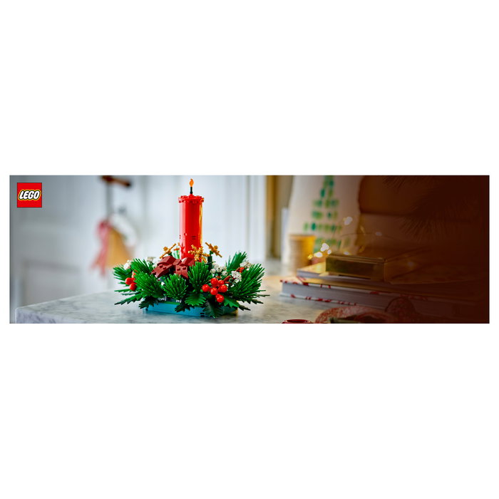 LEGO 40743 Iconic Weihnachtsgesteck Centro de Mesa Navideño Set Construcción 433 Piezas 12 Años