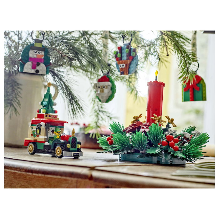 LEGO 40743 Iconic Weihnachtsgesteck Centro de Mesa Navideño Set Construcción 433 Piezas 12 Años