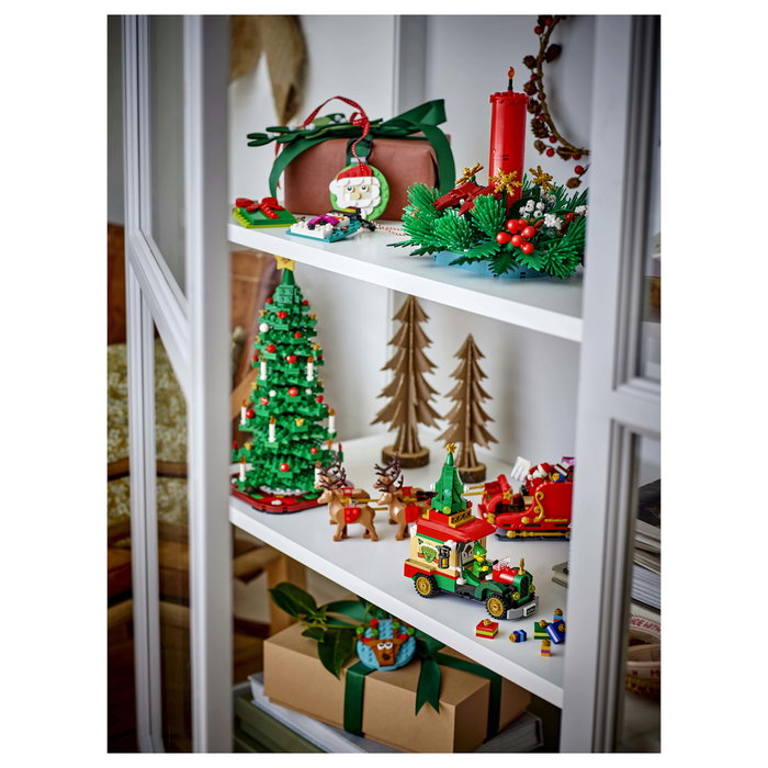 LEGO 40743 Iconic Weihnachtsgesteck Centro de Mesa Navideño Set Construcción 433 Piezas 12 Años