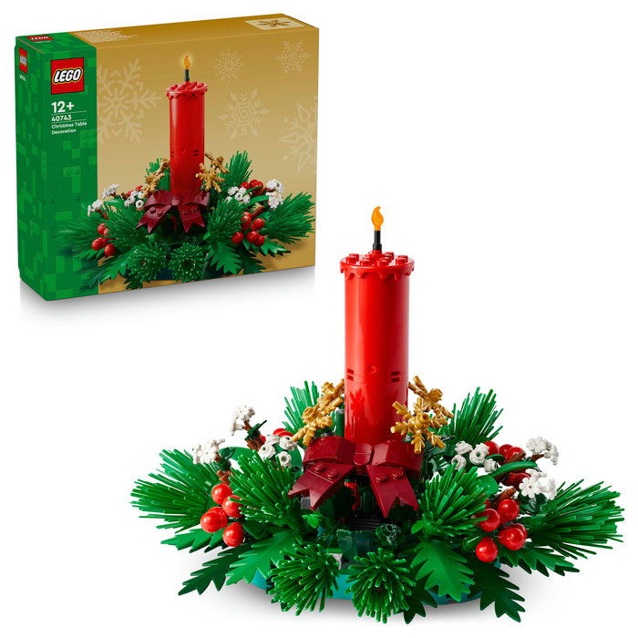 LEGO 40743 Iconic Weihnachtsgesteck Centro de Mesa Navideño Set Construcción 433 Piezas 12 Años