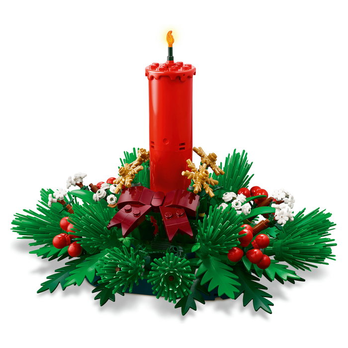 LEGO 40743 Iconic Weihnachtsgesteck Centro de Mesa Navideño Set Construcción 433 Piezas 12 Años