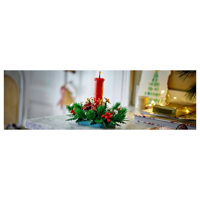 LEGO 40743 Iconic Weihnachtsgesteck Centro de Mesa Navideño Set Construcción 433 Piezas 12 Años