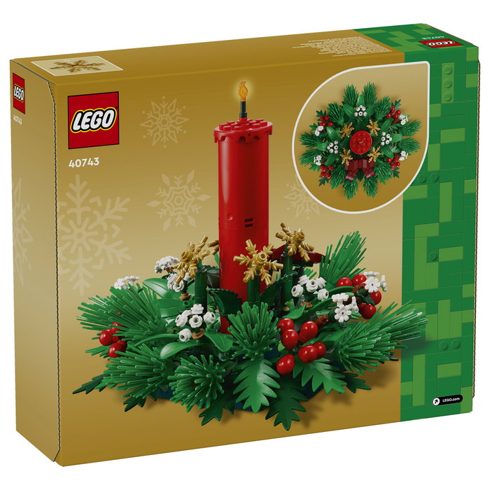 LEGO 40743 Iconic Weihnachtsgesteck Centro de Mesa Navideño Set Construcción 433 Piezas 12 Años