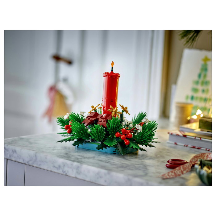 LEGO 40743 Iconic Weihnachtsgesteck Centro de Mesa Navideño Set Construcción 433 Piezas 12 Años