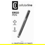 Cellularline Touch Pen Ergo - Universal, Compatible con Todos los Dispositivos Táctiles, Color Negro, Cilindro, 22 g