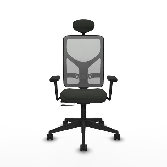 PIQUERAS Y CRESPO Silla de oficina Motilla con mecanismo Sincro/Traslack, Negro y Gris
