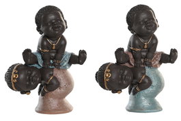DKD Home Decor Figura de Resina Africana Surtido 2