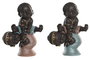 DKD Home Decor Figura de Resina Africana Surtido 2