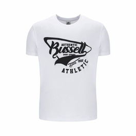 Camiseta de Manga Corta Hombre Russell Athletic AMT A40241 Blanco