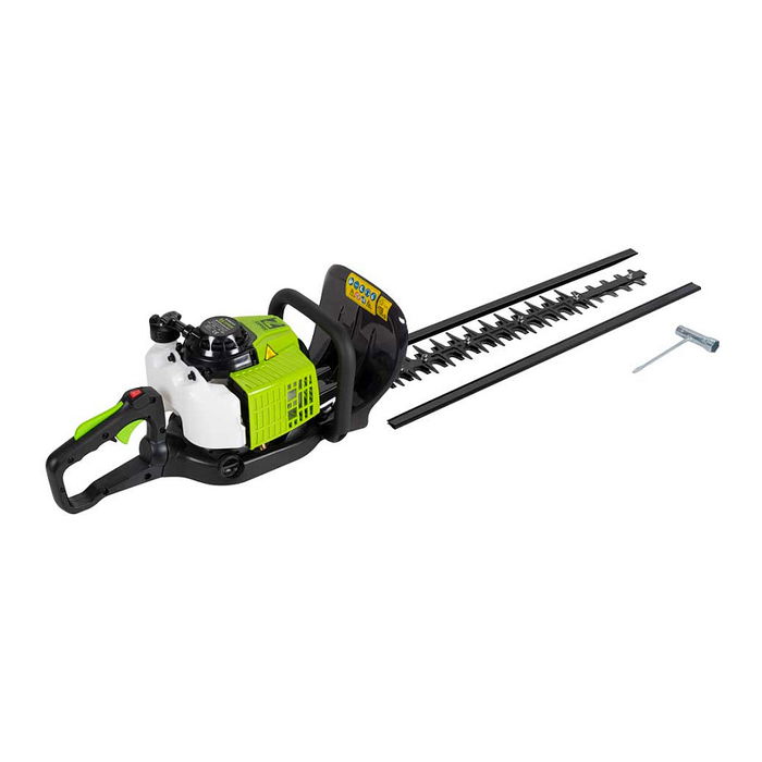 Zipper ZI-BHS2600 Desbrozadora de gasolina para setos 60 cm, mango antideslizante, baja vibración, 700W, 6.2 kg, Negro/Verde/Blanco, certificado TÜV