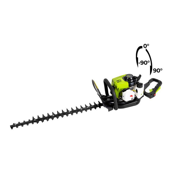 Zipper ZI-BHS2600 Desbrozadora de gasolina para setos 60 cm, mango antideslizante, baja vibración, 700W, 6.2 kg, Negro/Verde/Blanco, certificado TÜV
