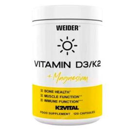 WEIDER Vitamin D3/K2 120 Cápsulas - Para Huesos, Músculos e Inmunidad