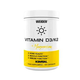 WEIDER Vitamin D3/K2 120 Cápsulas - Para Huesos, Músculos e Inmunidad