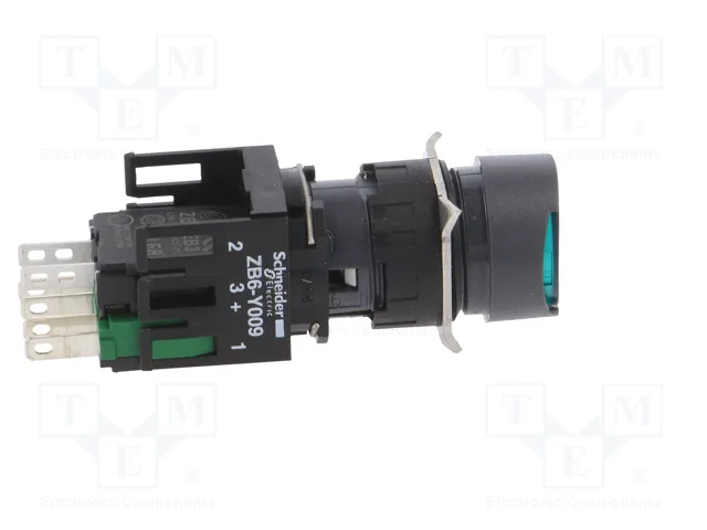 SCHNEIDER ELECTRIC Interruptor de presión Harmony XB6 verde con LED