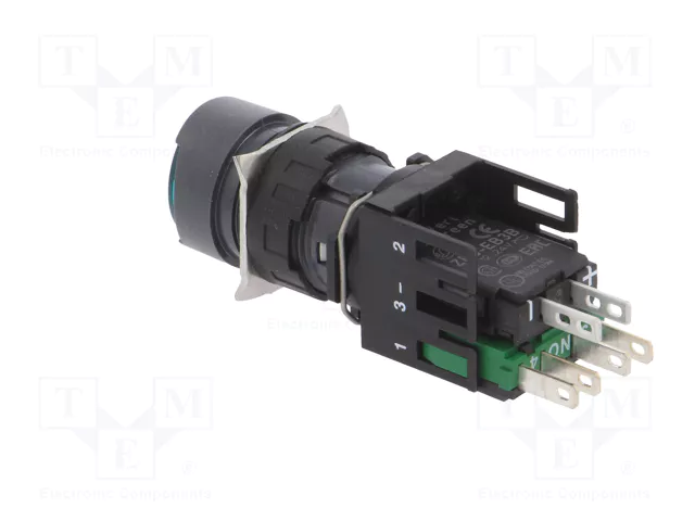 SCHNEIDER ELECTRIC Interruptor de presión Harmony XB6 verde con LED